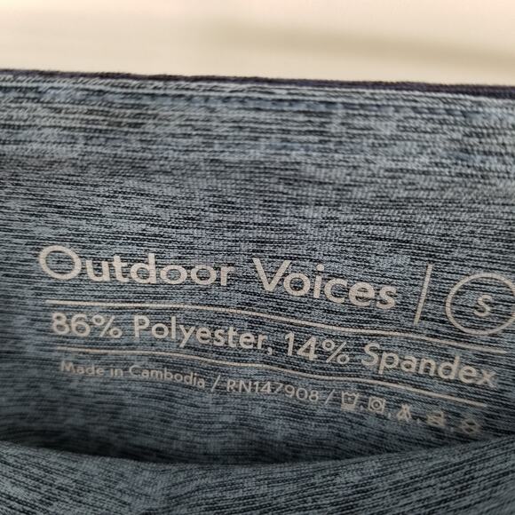 Outdoor Voices Springs 7/8 Color Block Leggings S Tri Tone‎ Color Blue Mid Rise - Picture 5 of 9